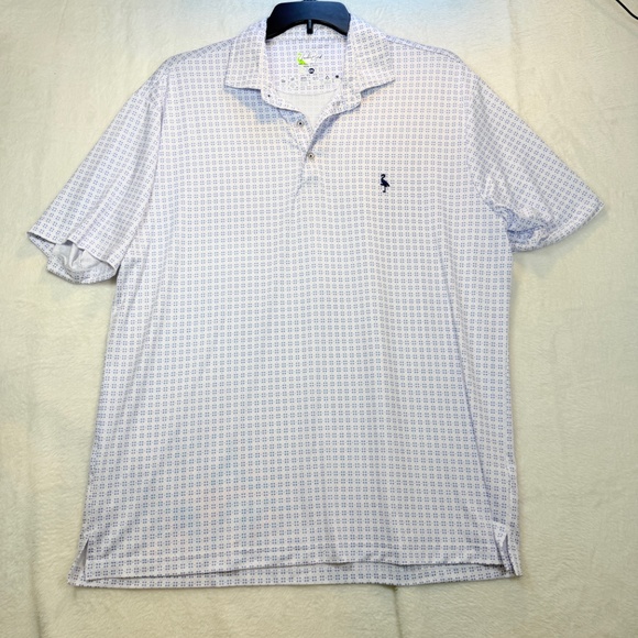 Tailorbyrd Golf Polo Mens Size XXL White Short Sleeve Performance Geometric - Picture 8 of 8